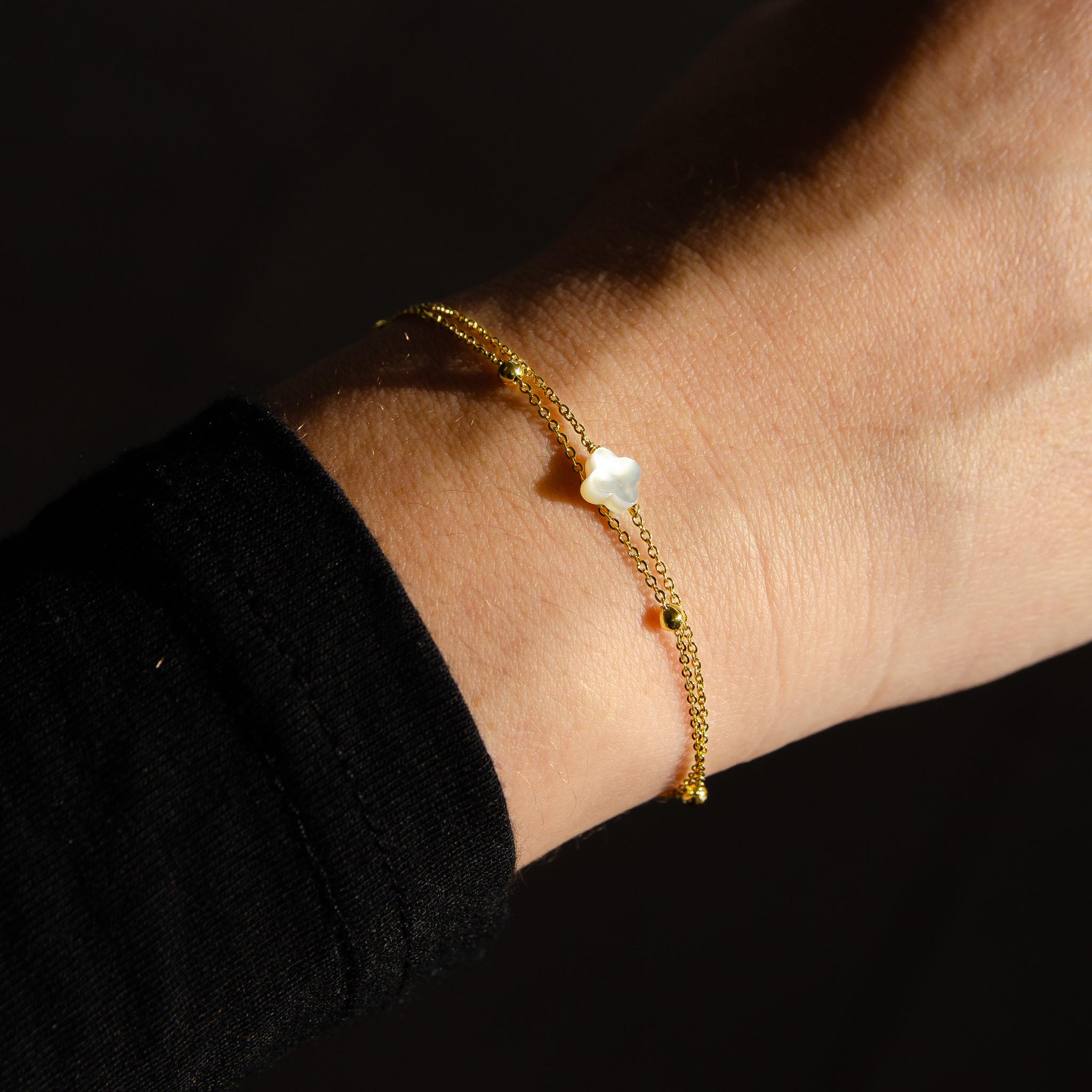 Bracelet double Trefle