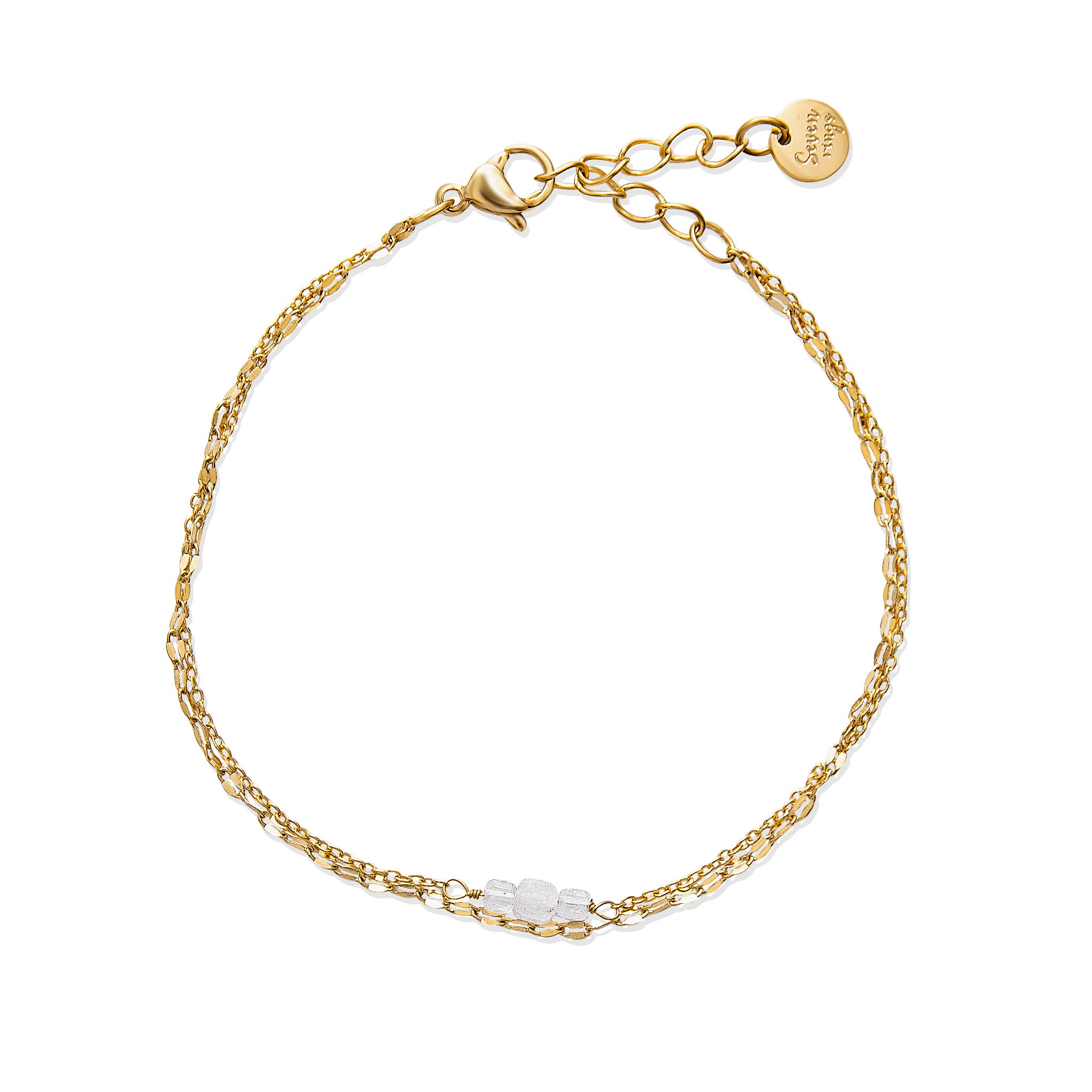 Bracelet double pierre