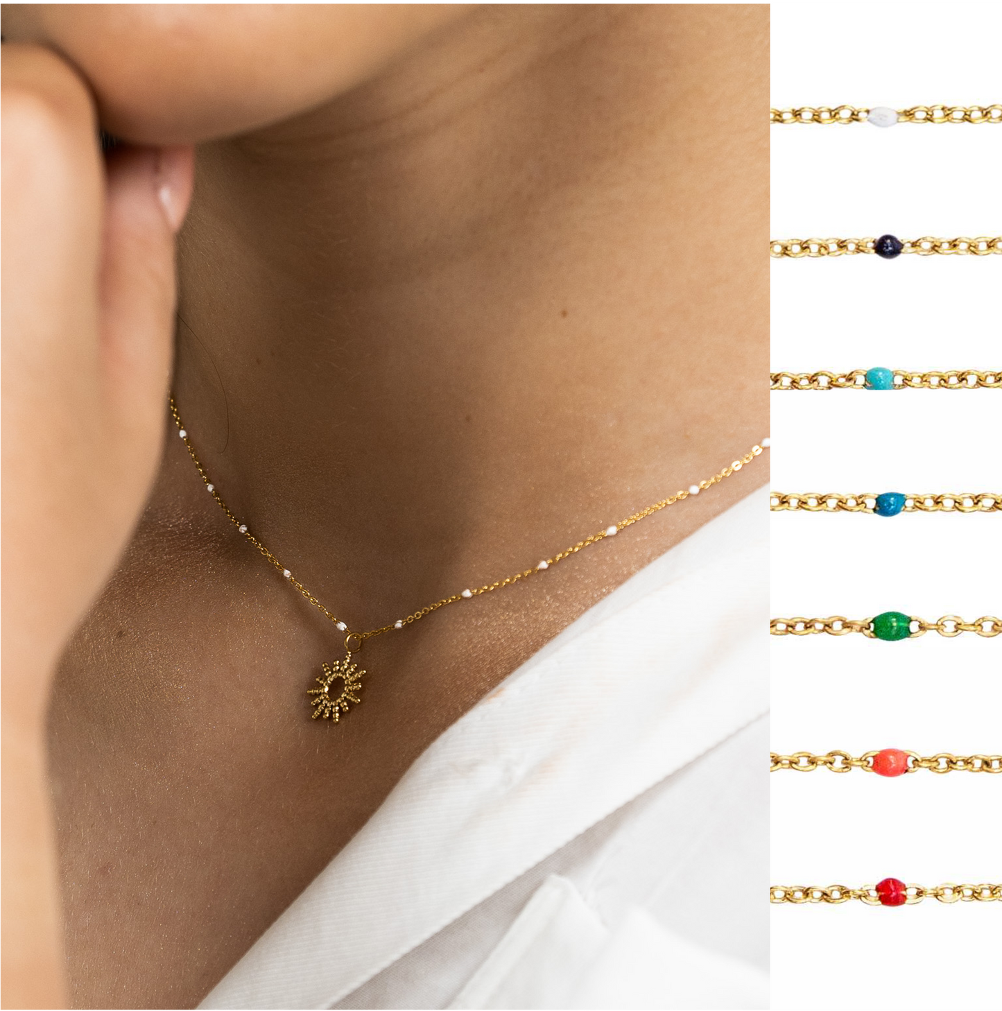 Collier Petit Soleil Résine