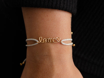 Bracelet cordon paillette