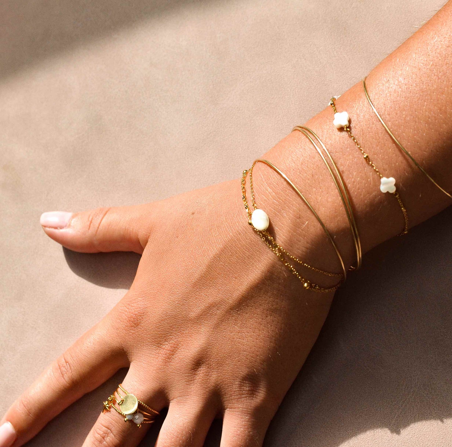 Bracelet double nacre
